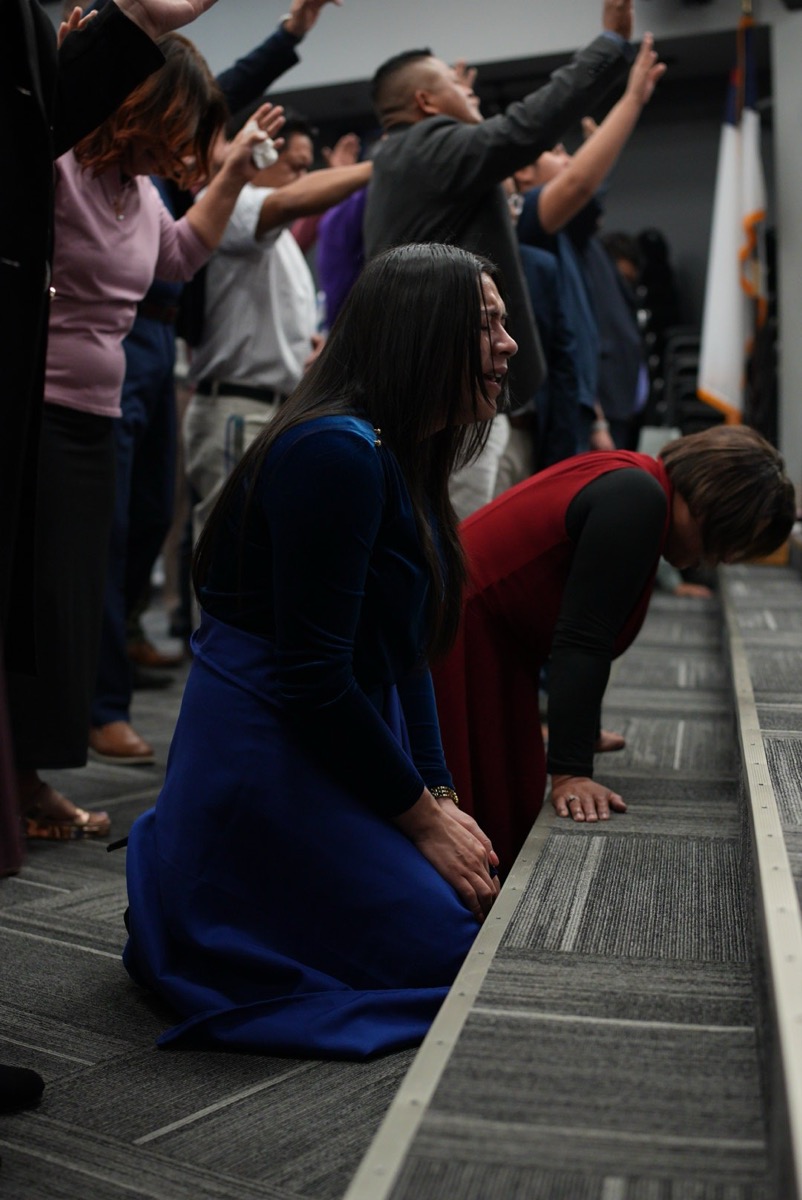 Prayer at altar